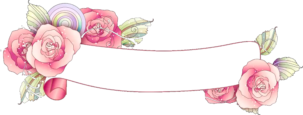 ftestickers flowers textbox banner pink Illustration