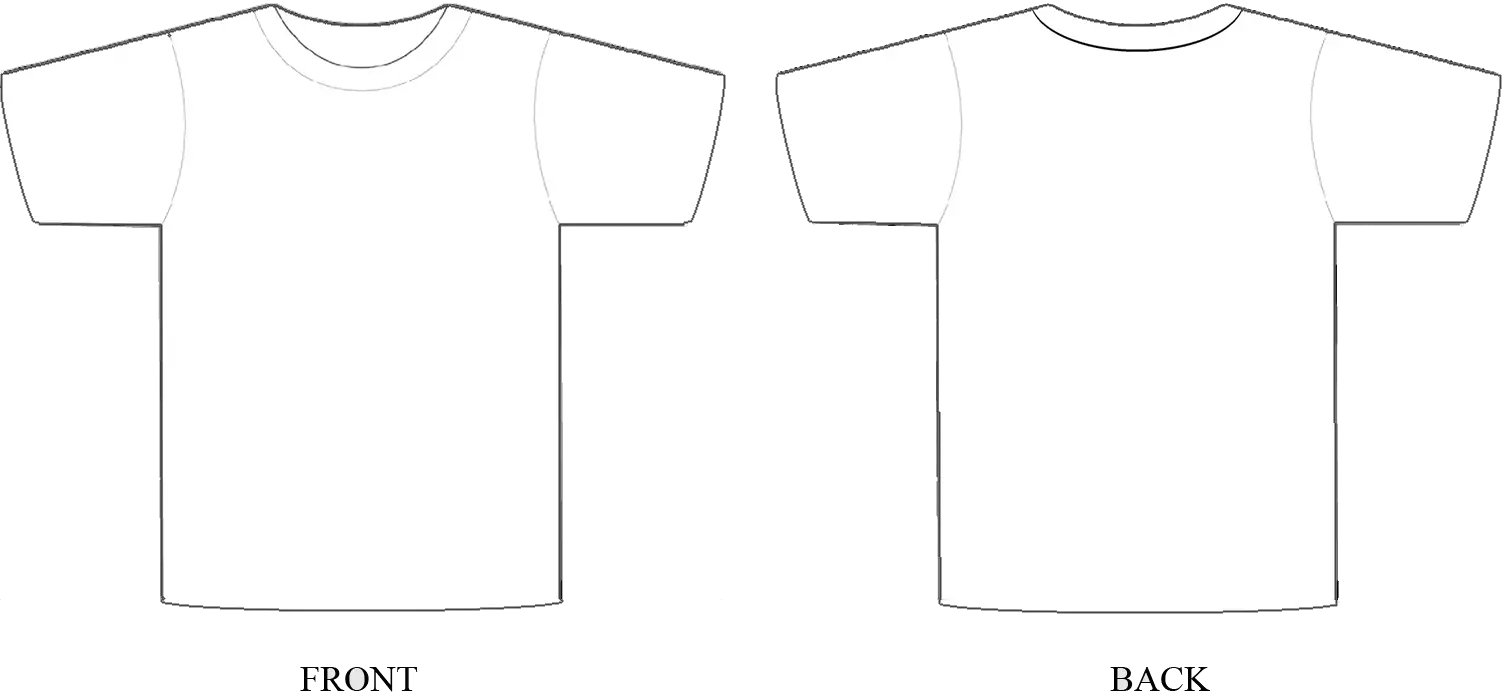 Plain White T Shirt Front And Back T Shirt Template For Adobe Photoshop