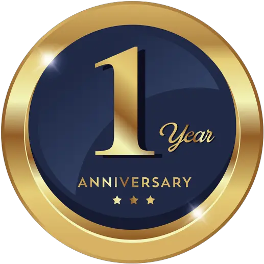 Free Library Anniversary Vector Icon First Anniversary Logo Png