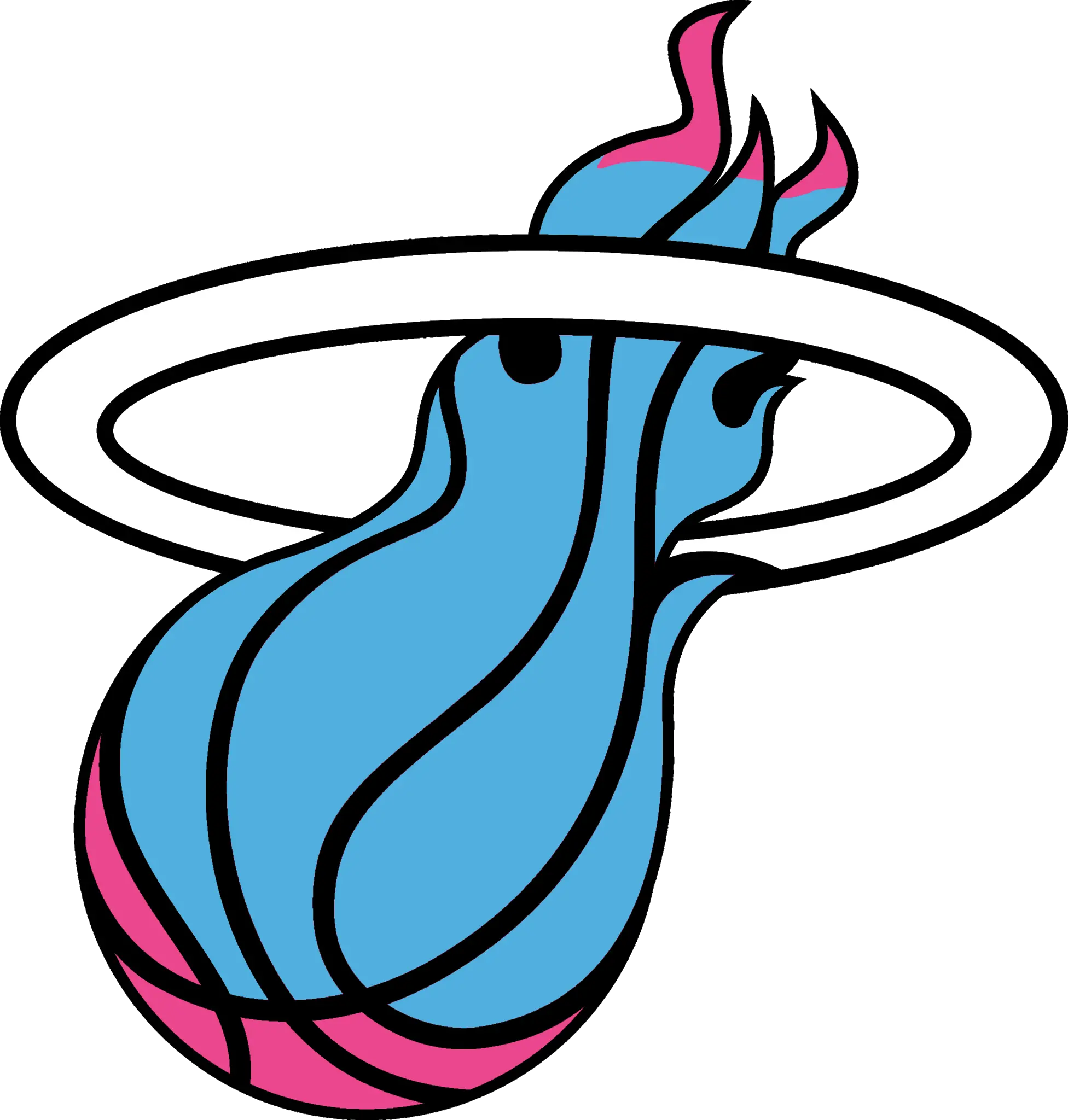 Miami Heat Logo Pink And Blue