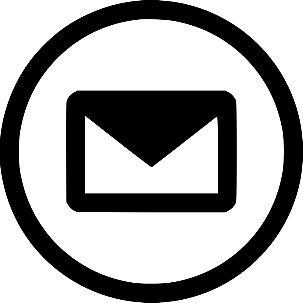 Transparent Email Vector Icon Png Free Email Icon Round