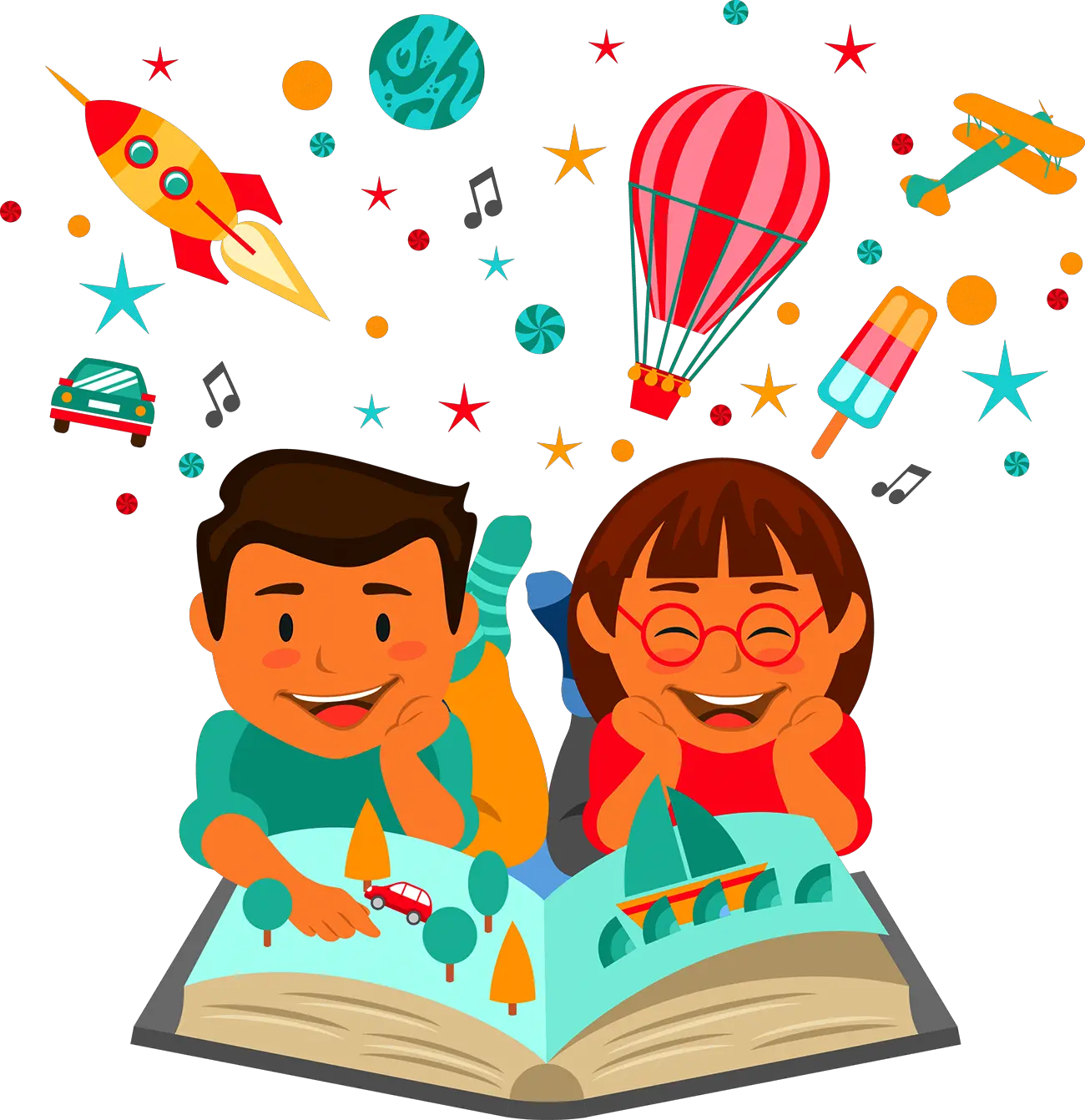 Child Reading Learning Education Illustration Reading Clipart Transparent Background