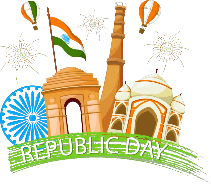 India Republic Day Vector Png