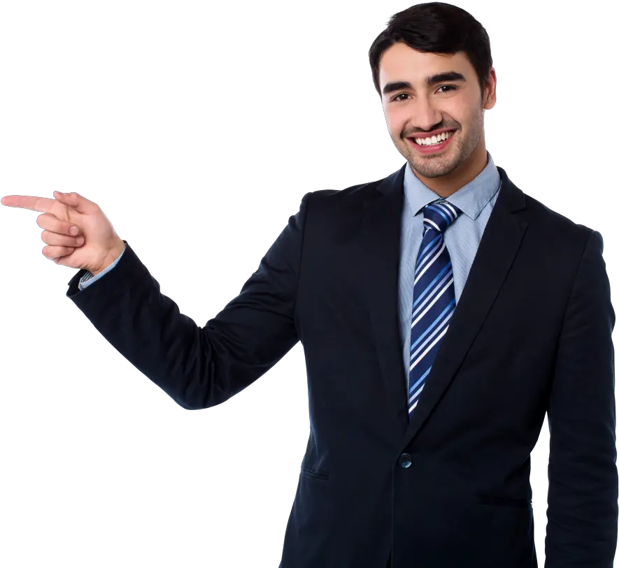 Men Pointing Left Png Image Man In Suit Pointing