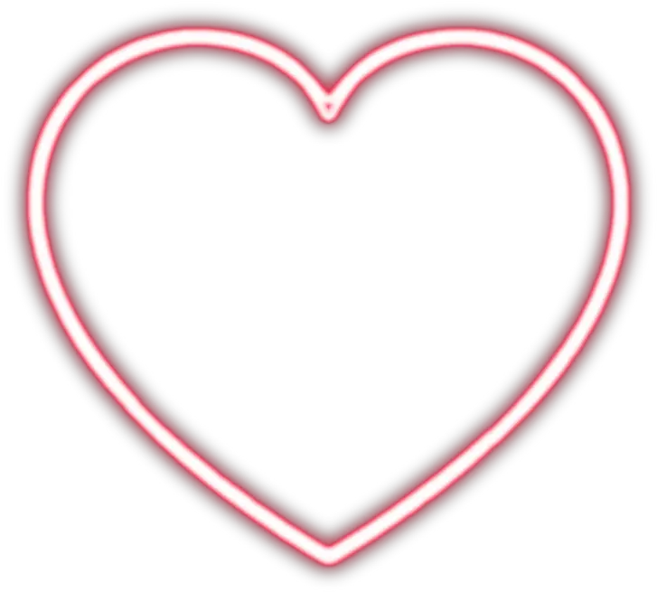 heart hearts kpop bts pink red love valentinesday Heart Neon Sign Png