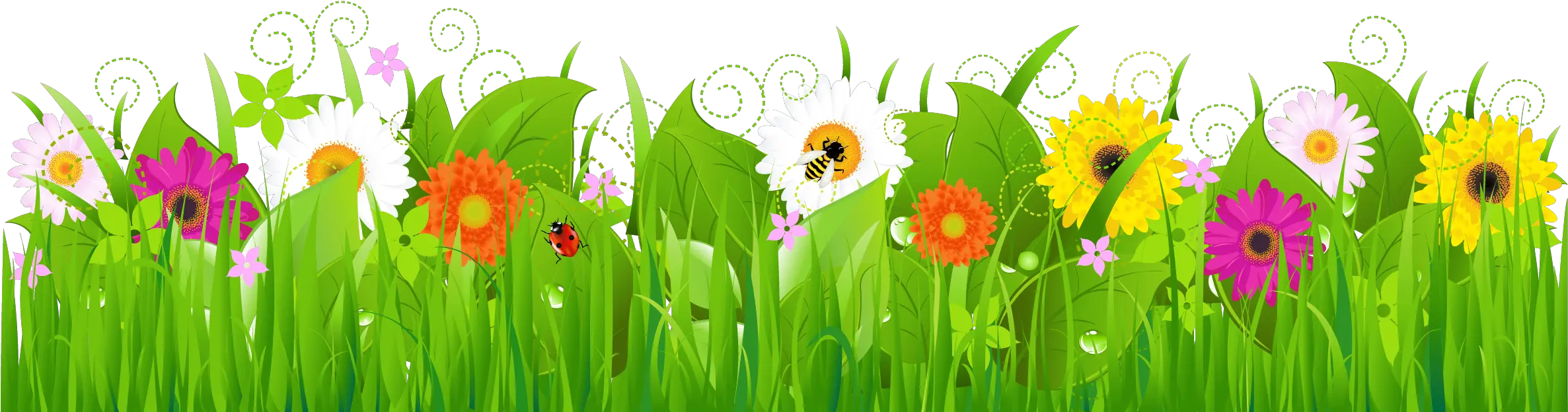 Transparent Jungle Grass Png Grass With Flowers Clipart