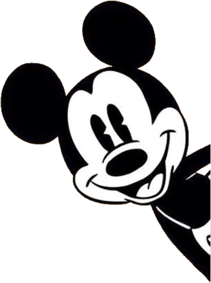 Mickey Mickeymouse Blackandwhite Mouse Cartoon Cartoons Mickey Mouse Peeking