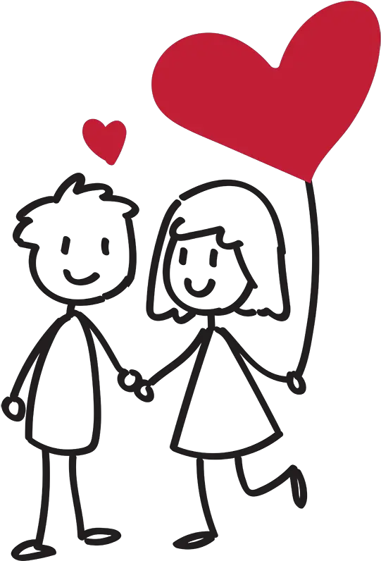 Stick Figure Couple In Love