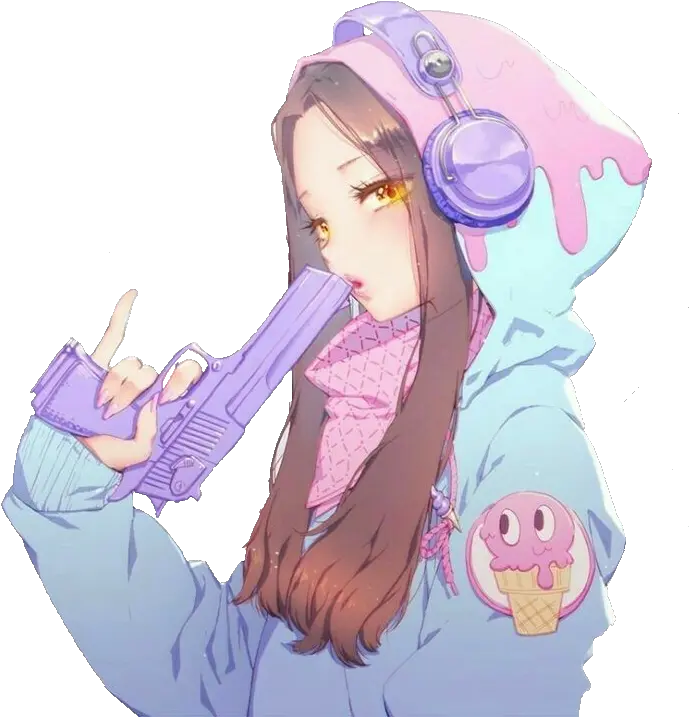girlpower animegirl girl anime cute colorful Anime Girl Aesthetic Icon