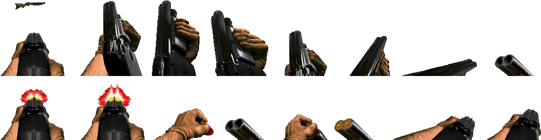 Doom Super Shotgun Sprites