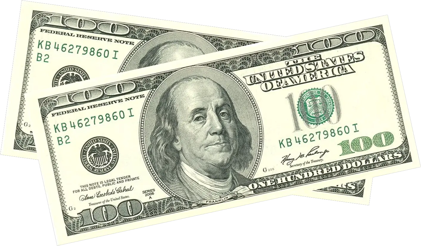 Transparent 100 Dollar Png 100 Dollar Bill Png