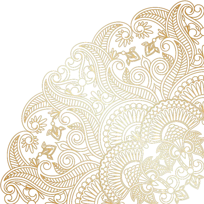 mandala swirls design pattern paisley gold decor Decorative Transparent Background Golden S