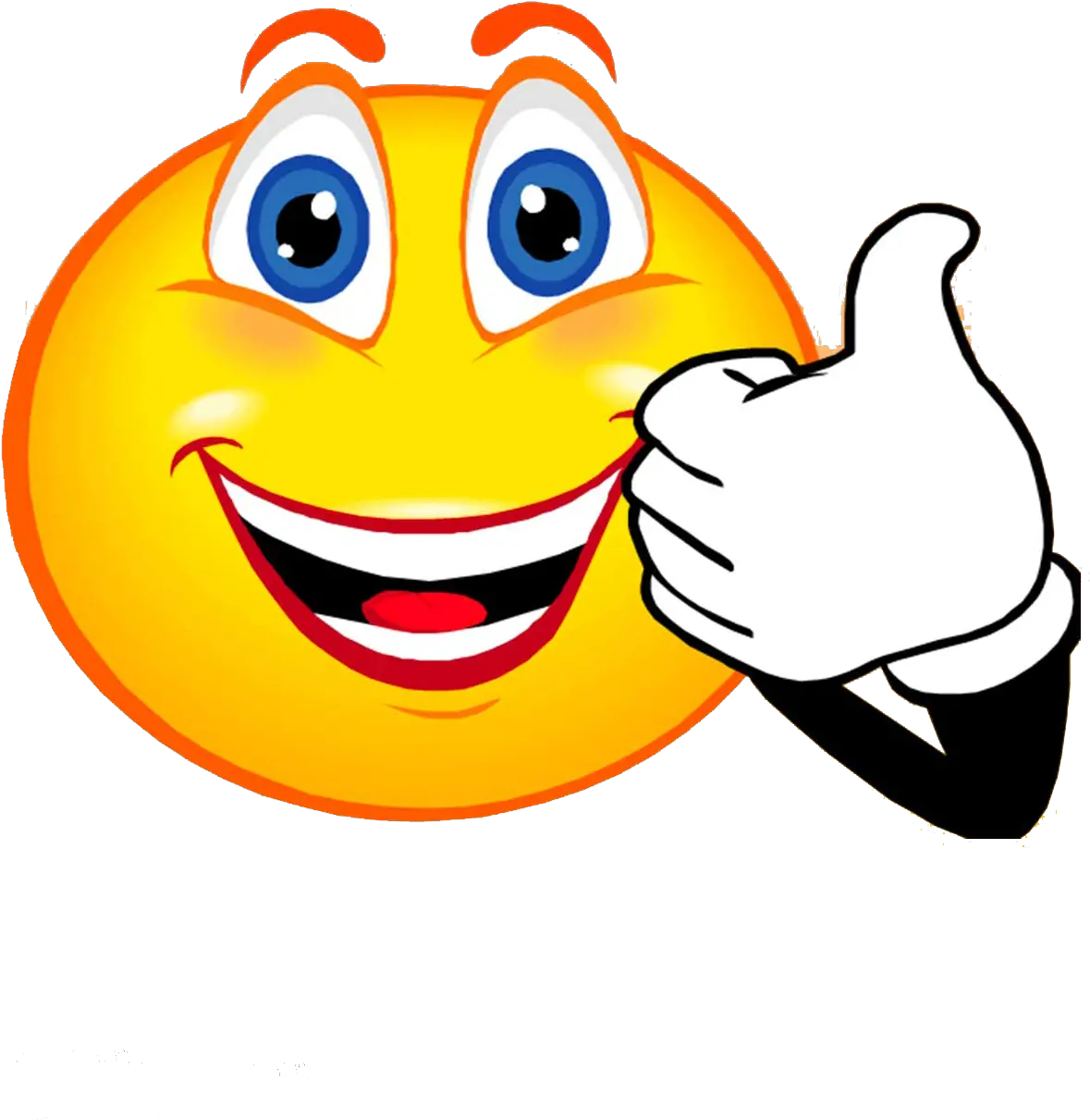 Transparent Good Luck Png Smiley Face With Thumbs Up