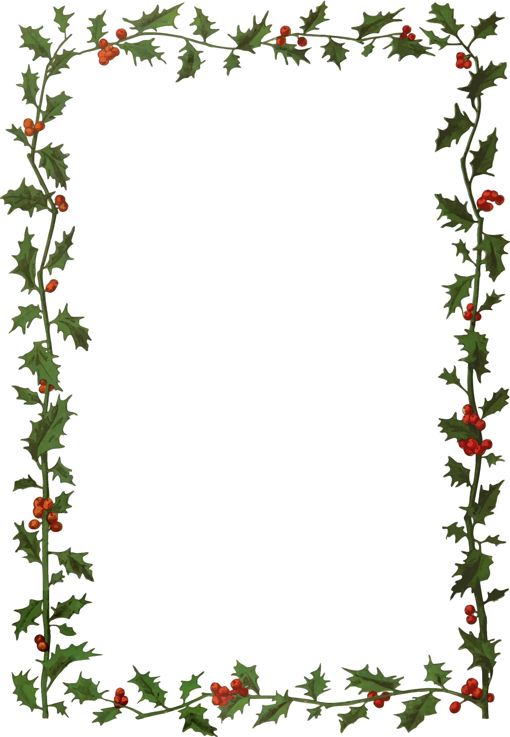 Transparent Holly Berries Png Vintage Christmas Holly Border