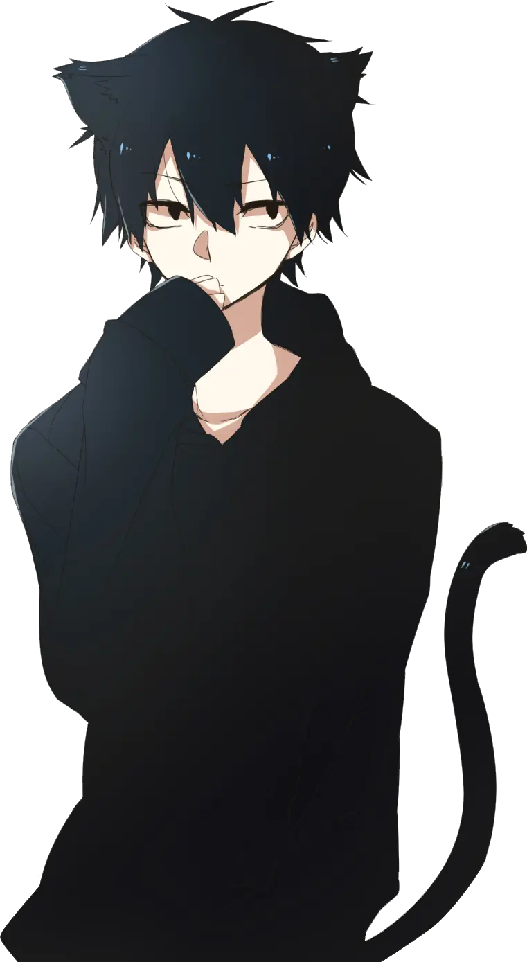 anime boy cute nekoboy neko Cute Anime Boy With Black Hair