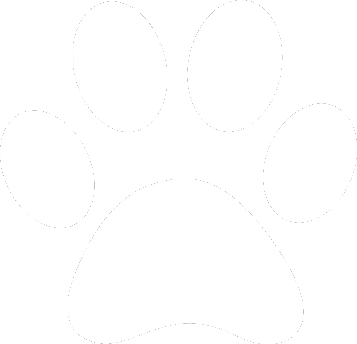 Jpg Royalty Free Download Clipart Dog Paw White Dog Paw Vector