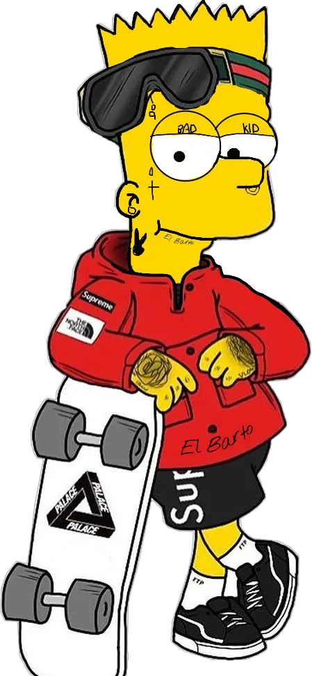 bartsimpson bad elbarto badvibes supreme simpsonssupreme Dibujos De Bart Simpson