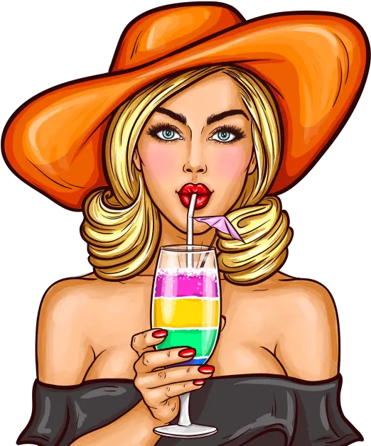 Pop Art Girl Pop Art Girl Drink