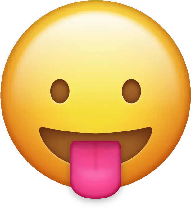 Transparent Apple Emojis Emoji Tongue Png