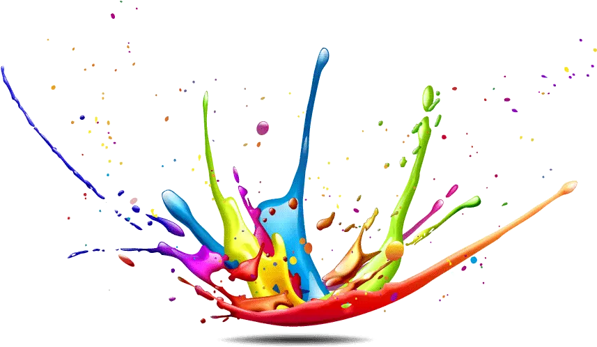 Download Decorative Figure Color Paint Splash Vector 3d