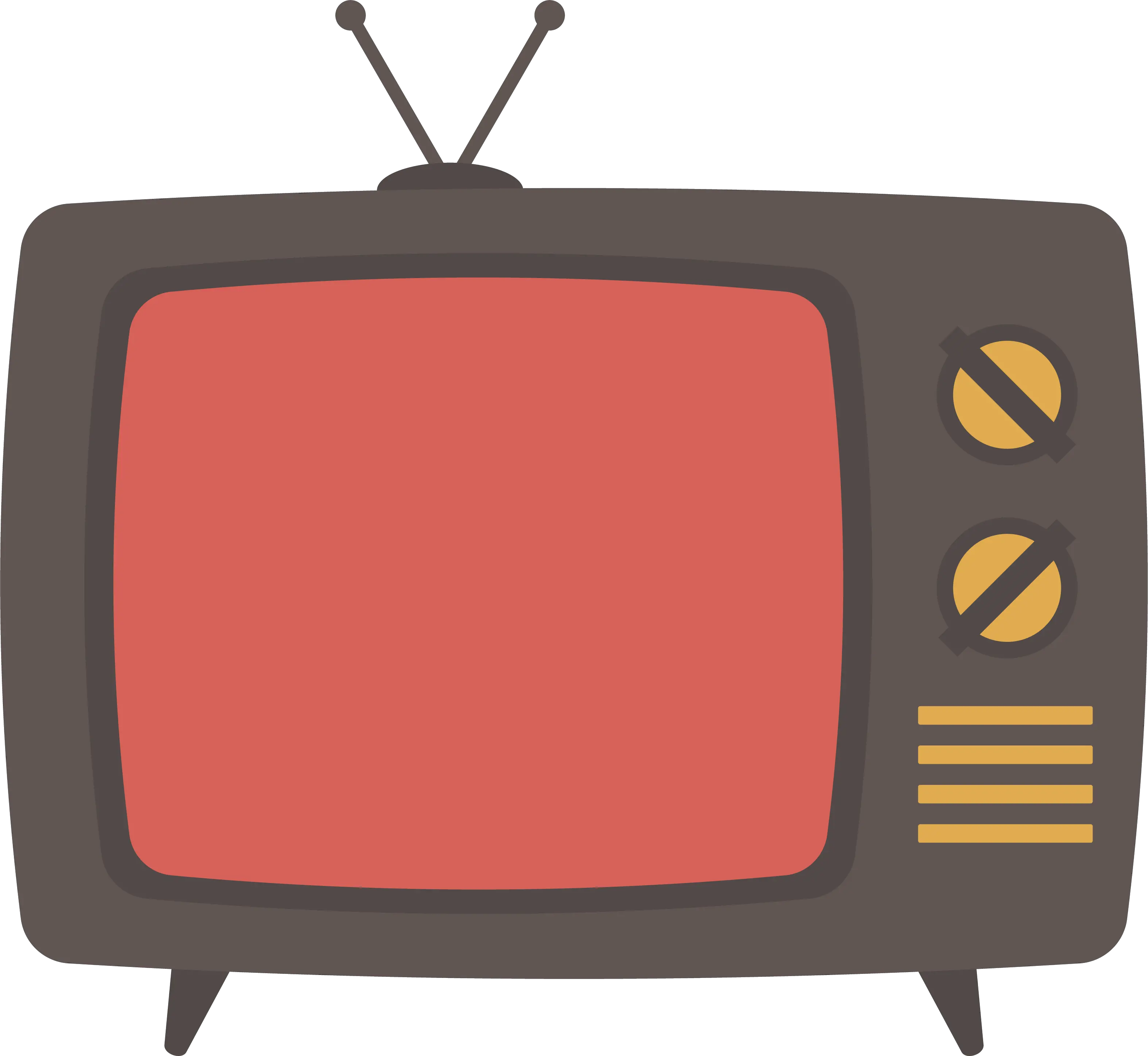 Television Set Download Old Tv Vector Png