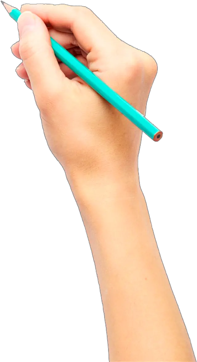 ftestickers woman arm hand pencil writing Hand With Pencil Png