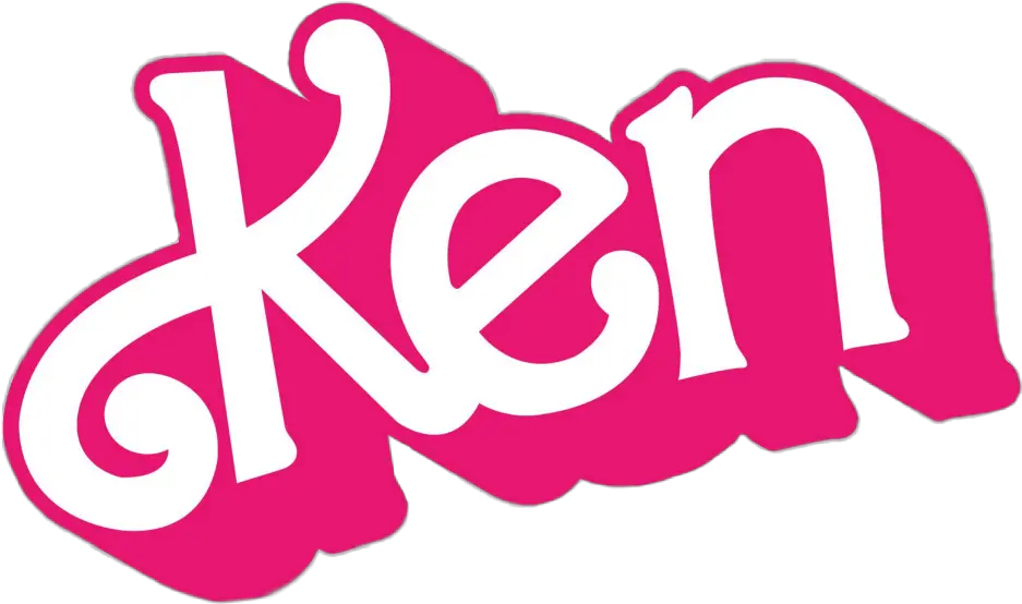 ken aesthetic barbie pink retro text vaporwave Barbie And Ken Logo