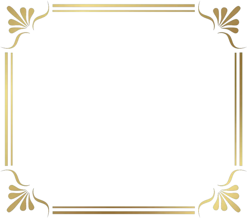 Transparent Fantasy Border Png Gold Page Border Png