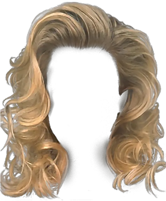 hair blonde curls retro freetoedit Curly Blonde Hair Png