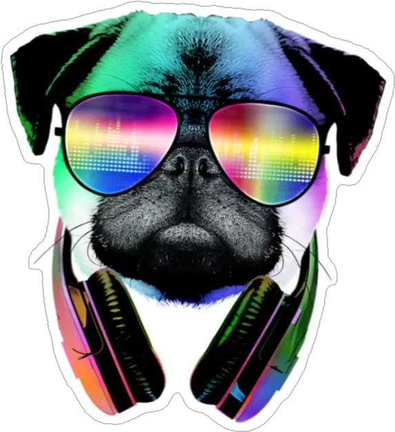 Transparent Cool Dog Png Dj Pug