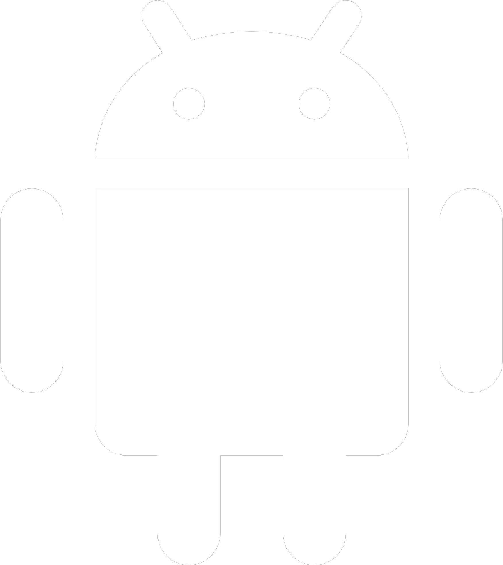 Android Logo White No Background Clipart