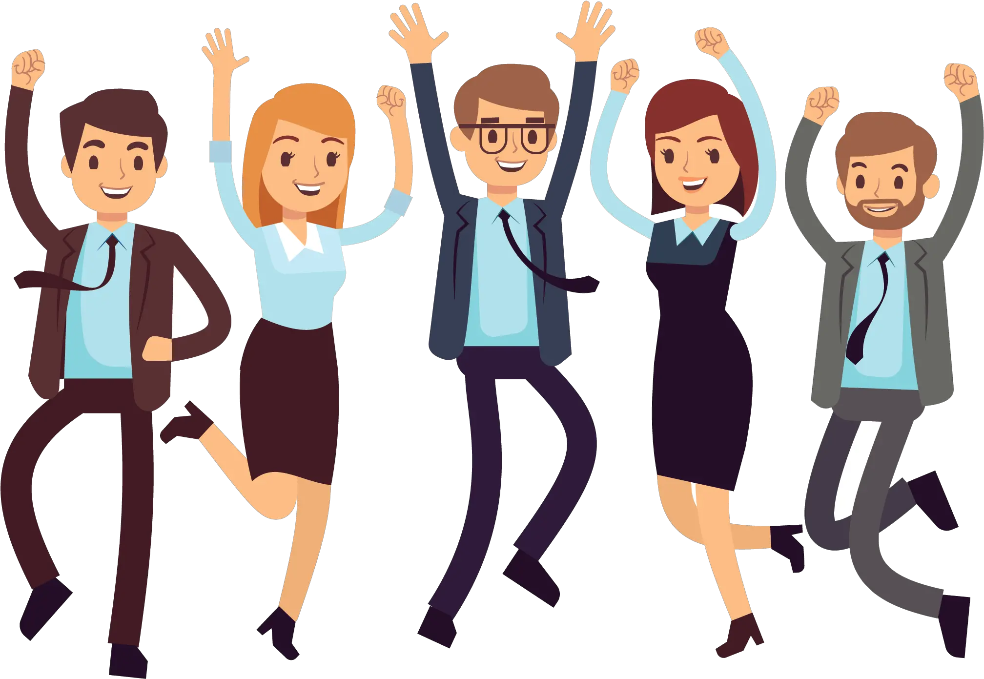 Clip Art Happy Team Healthy Employees