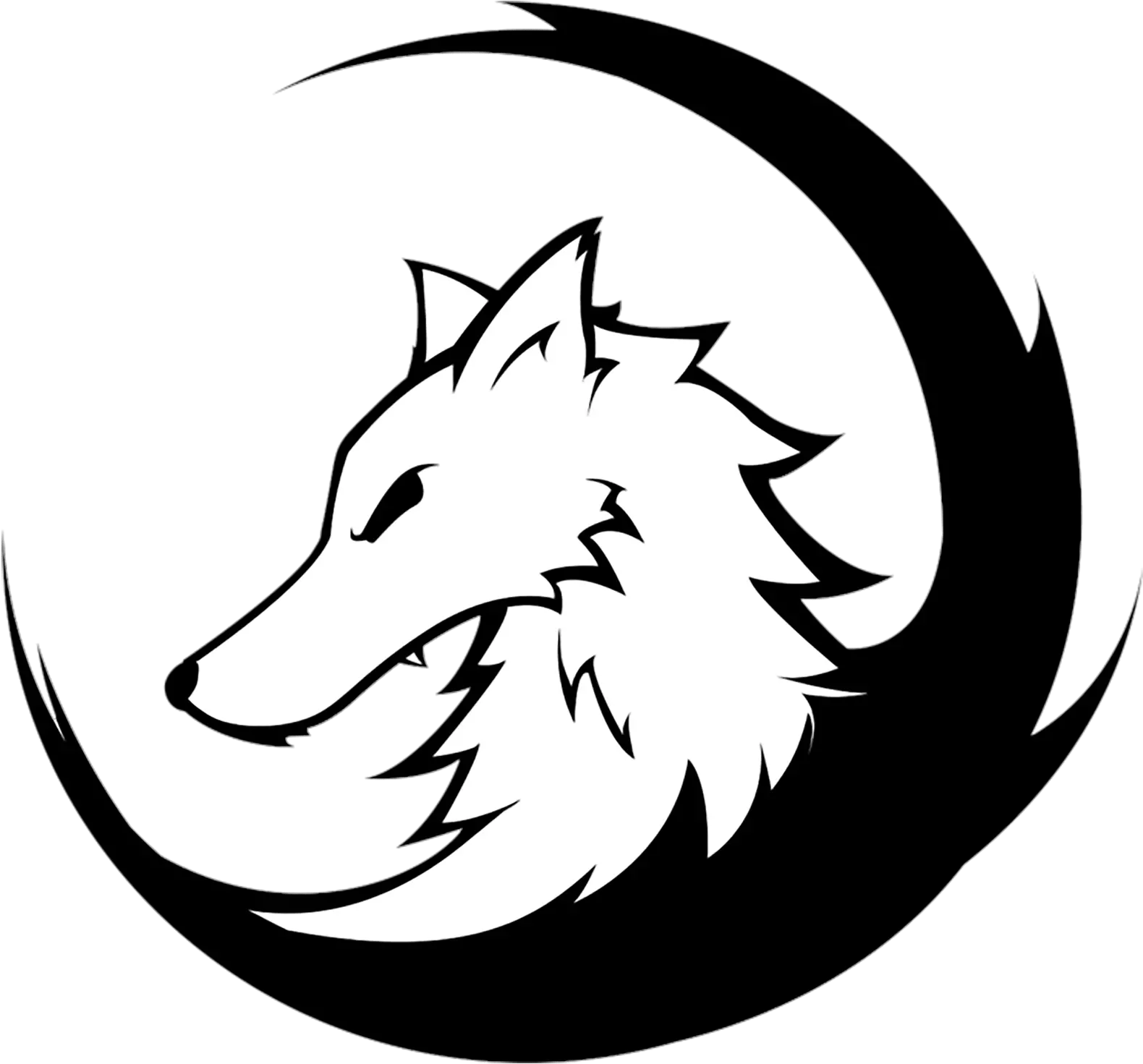 Alpha Wolf Head Wolf Logo Transparent Background