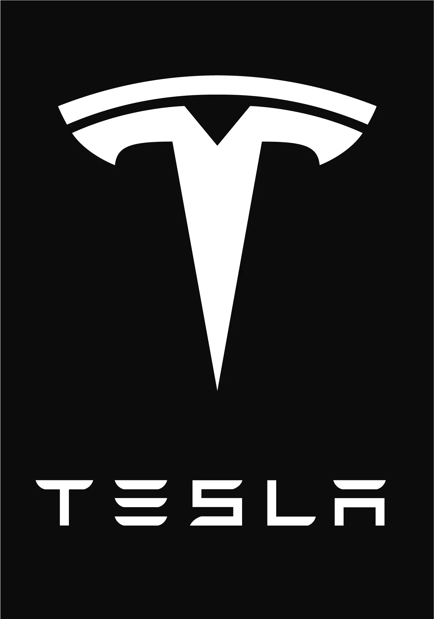 Tesla Logo Zeichen Vektor Bedeutendes Und Tesla Motors