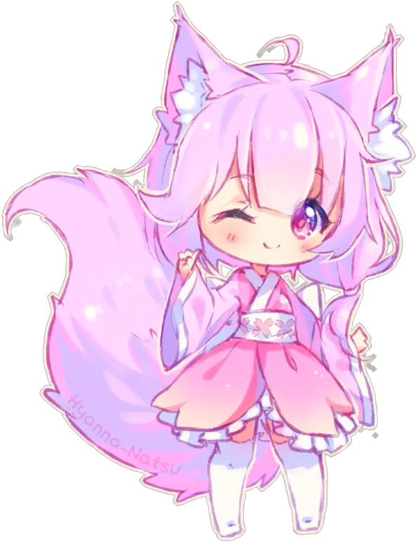 freetoedit cute kawaii girl anime manga chibi Fox Chibi Girl Drawing