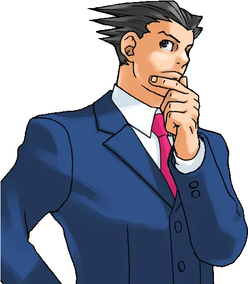 Phoenix Wright Hd Sprites Phoenix Wright Thinking Sprite