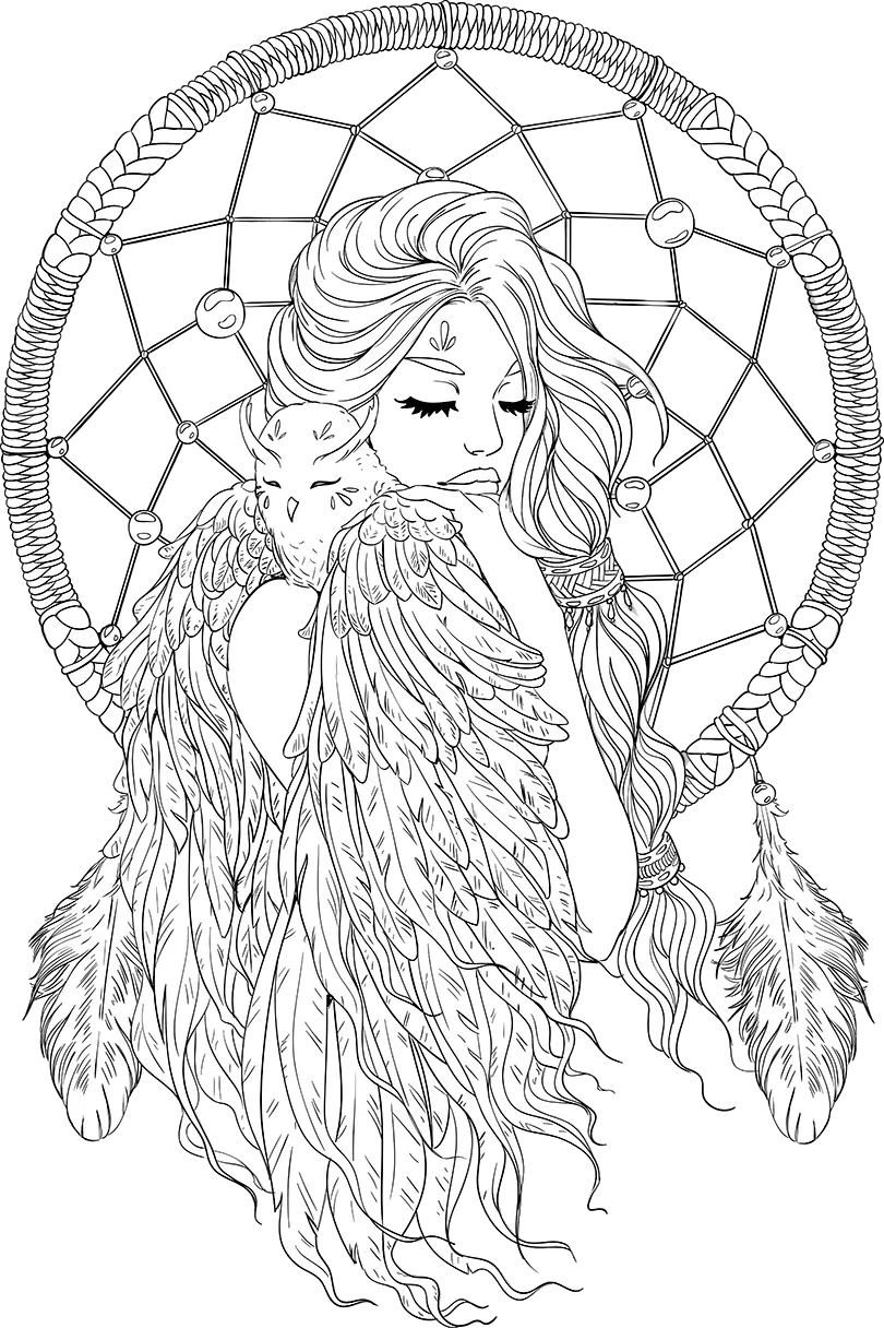 Transparent Tumblr Png Coloring Pages Coloring Pages For Adults Dream Catchers