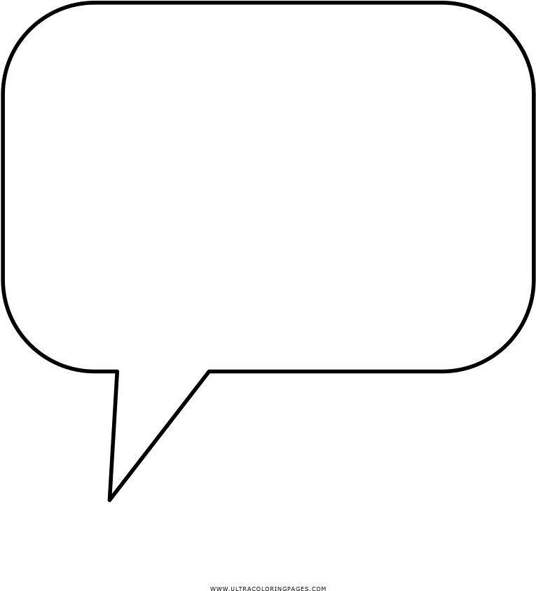 Chat Bubble Coloring Page Chat No Background Png