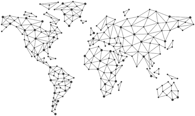 World Map Connected Dots