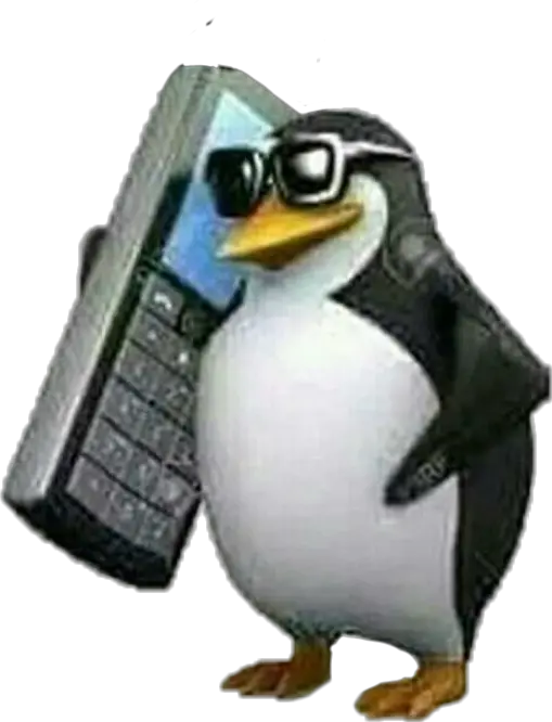 pinguim meme shitpost Penguin With A Phone