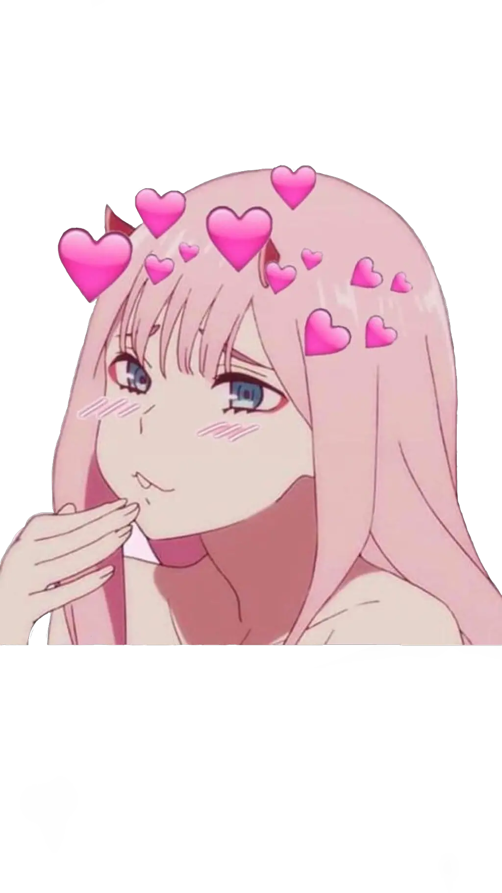 zerotwo zerotwosticker zero love anime animegirl Zero Two Wallpaper Cute