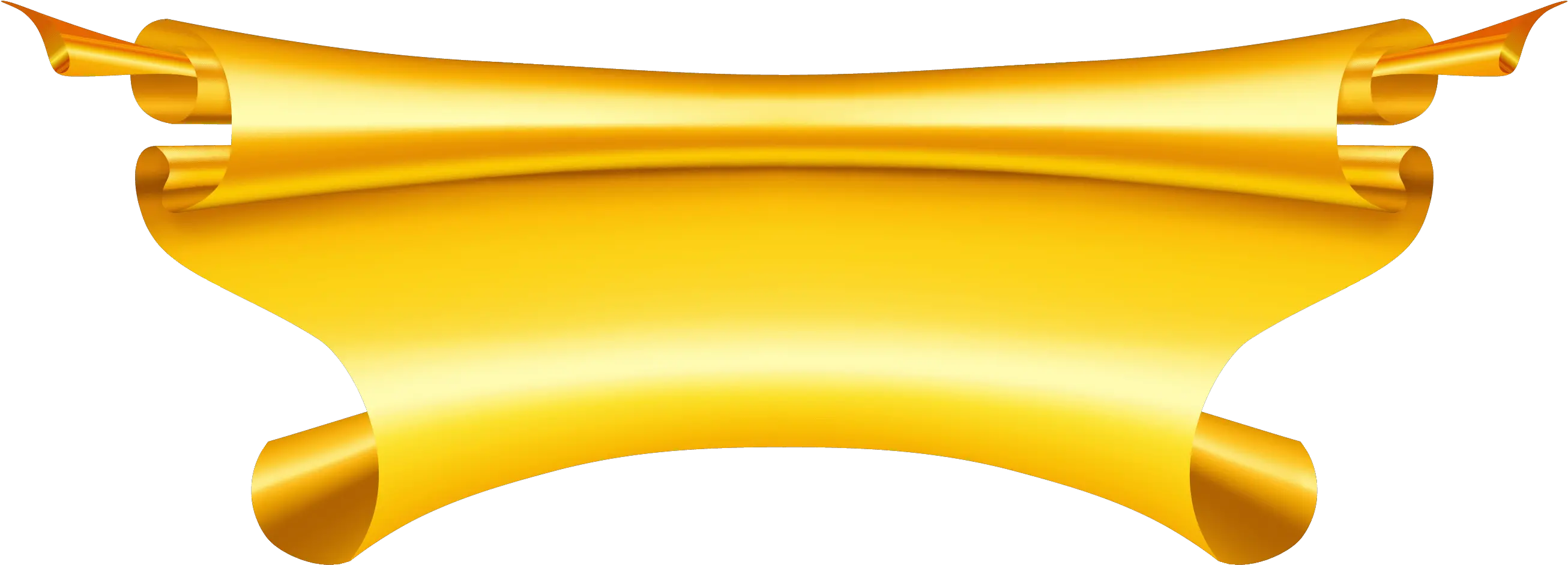 Transparent Scroll Banner Png Vector Golden Ribbon Png