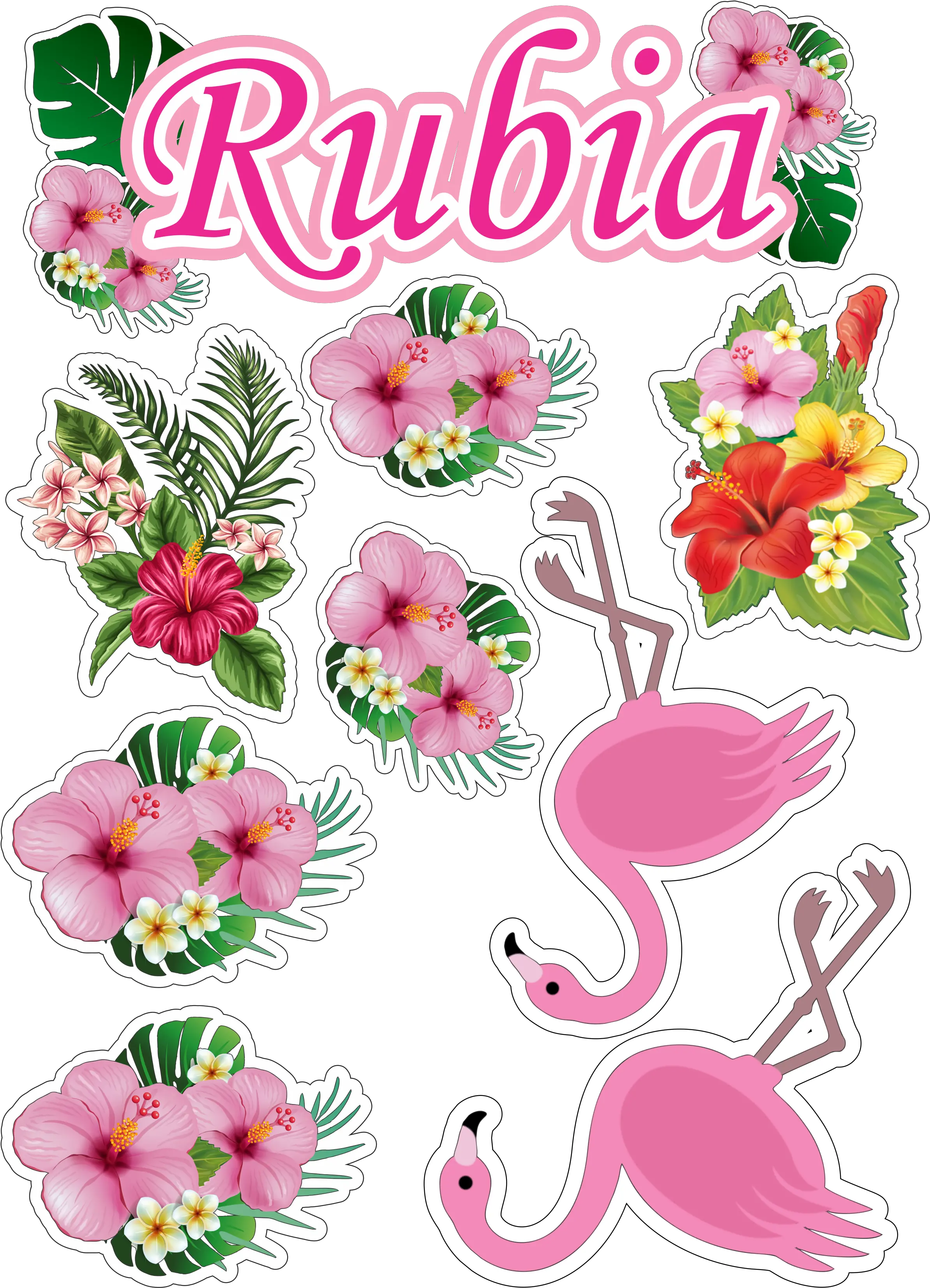 Topo De Bolo Topper Do Flamingo Para Imprimir