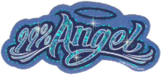 Angel Sparkly Sparkle Sticker Y2k Cute Blue Angelic Angel Y2k
