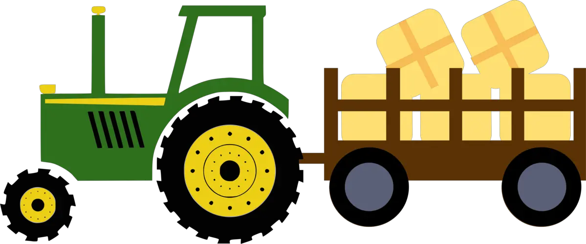 Tractor With Hay Wagon John Deere Tractor Clipart