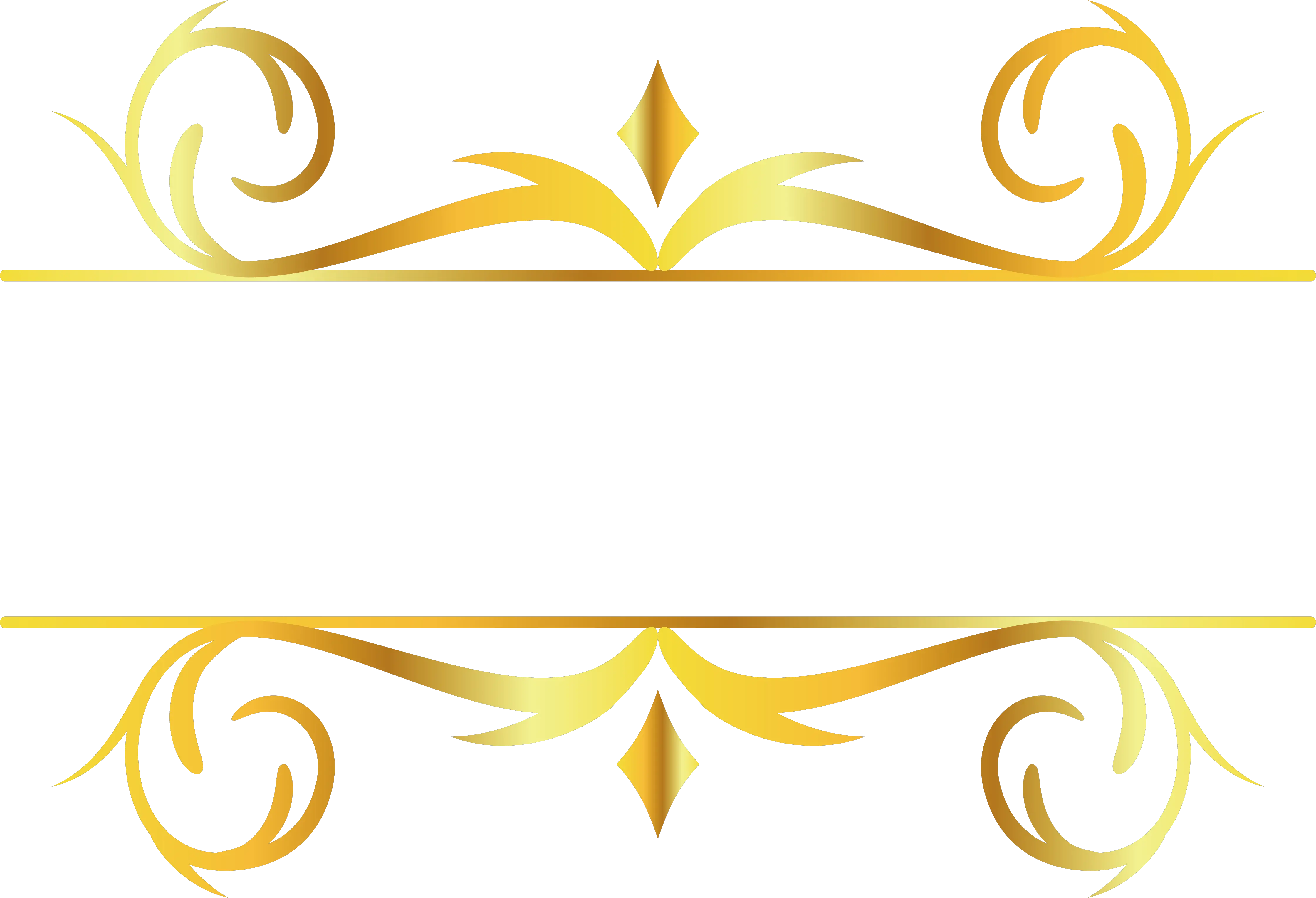 Decorations Clipart Title Gold Line Design Png