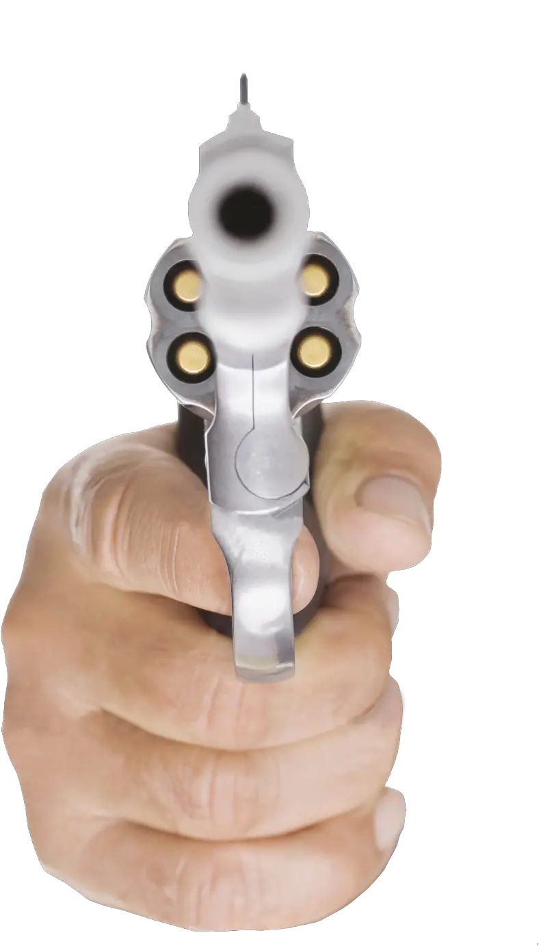 pistol gun guns bullet weapon face cannon revolver Hand With Gun Transparent