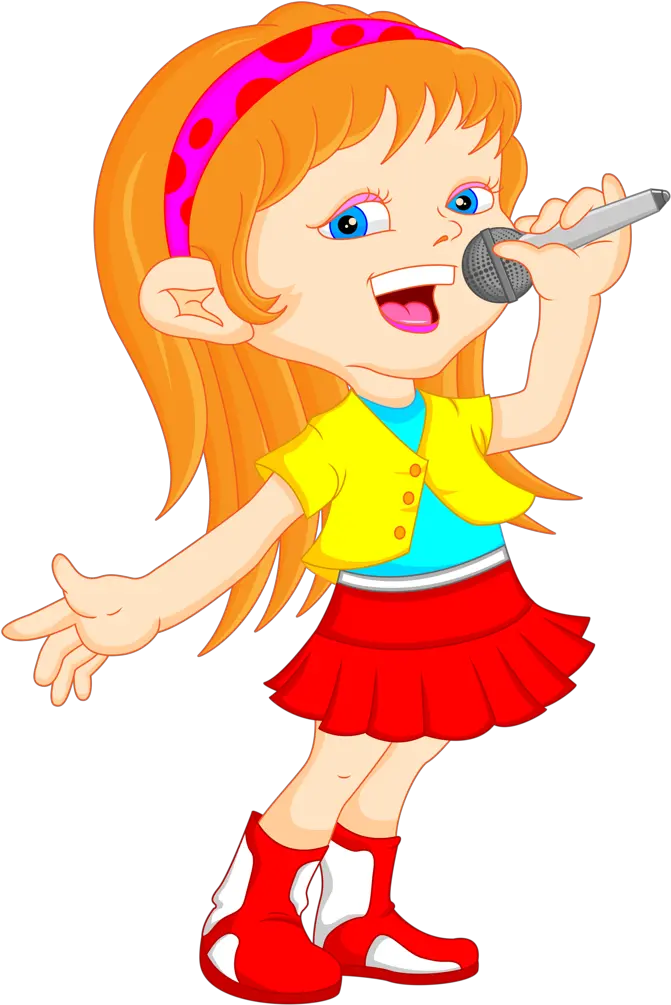 Transparent Singing Clip Art Girl Singing Clipart