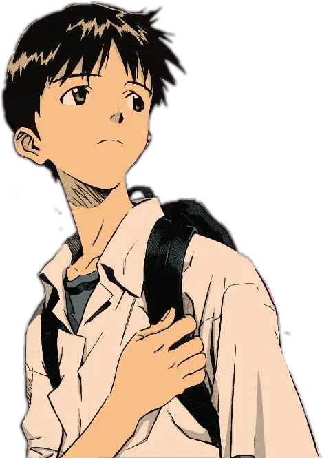 shinjiikari evangelion sad pilot eva neon Genesis Shinji Ikari Manga Transparent