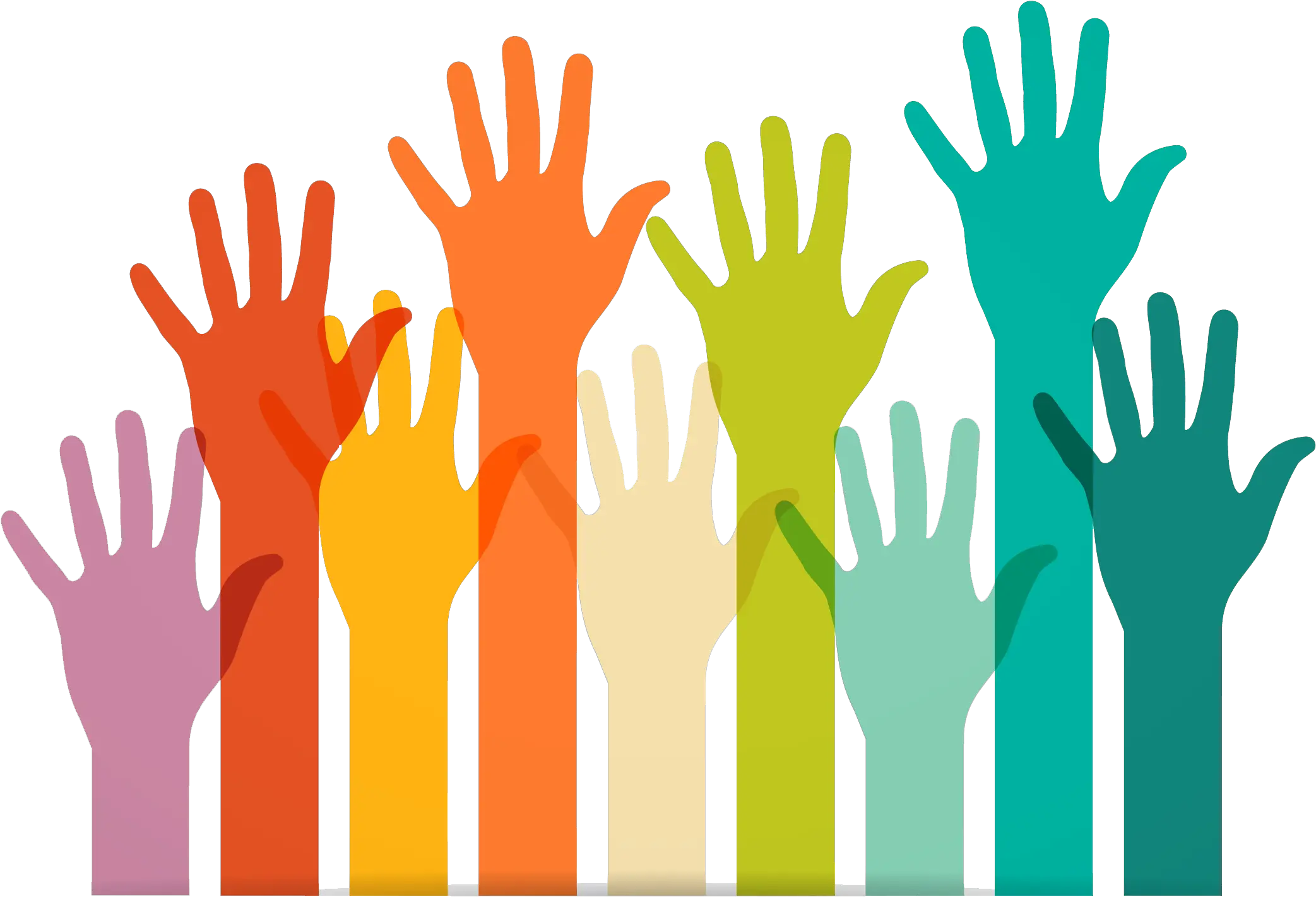 Hands Raised Transparent Background